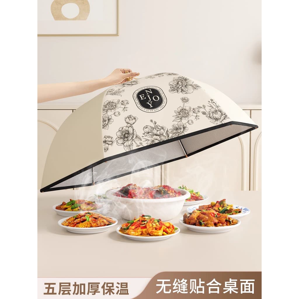 Capa de prato isolada comida ferramenta útil capa de prato dobrável 2025 novo estilo doméstico inverno sobras comida mes