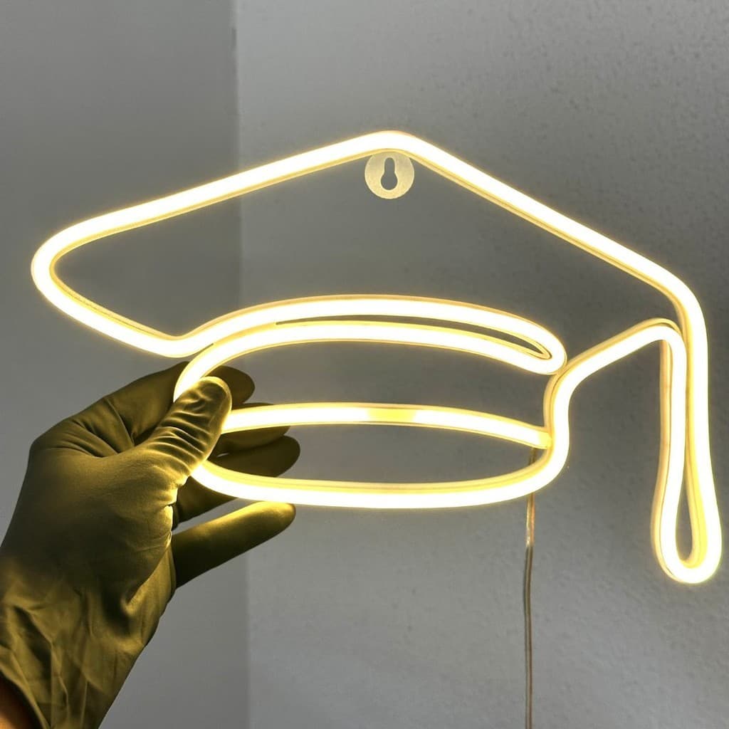 Capelo Chapéu Neon Led Formatura Escolar e Universitário Festa Decoração