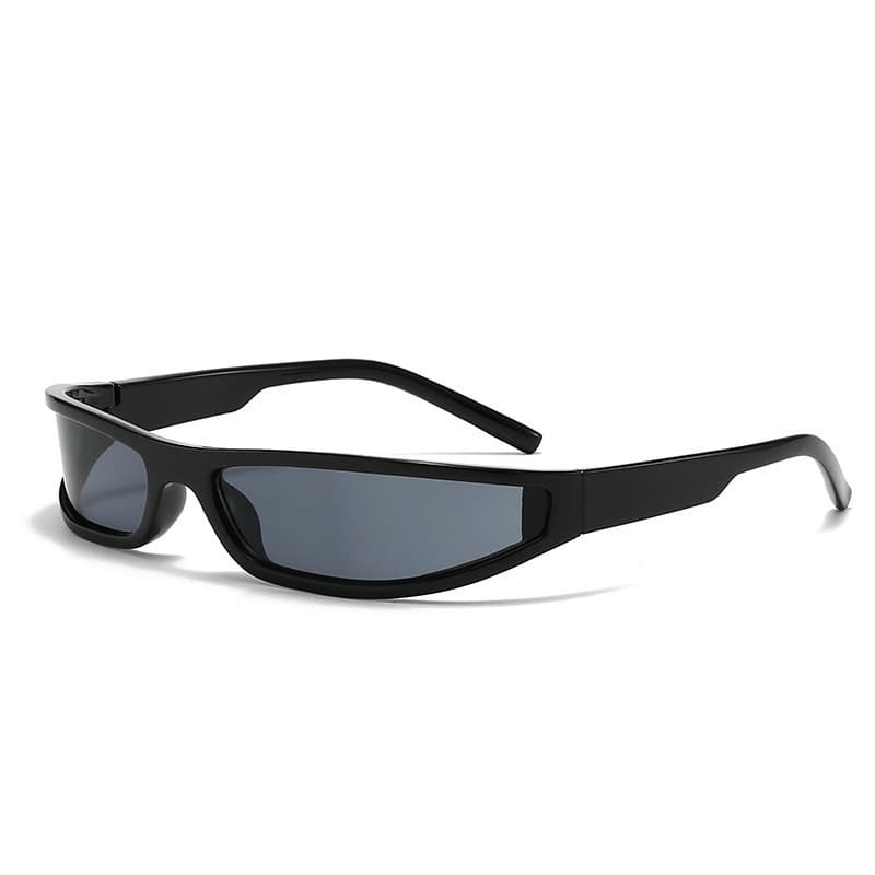 Óculos de Sol Esportivos Fashion Mirror para Mulheres e Homens Y2K, Armação Retangular Estreita, Óculos de Sol Masculino