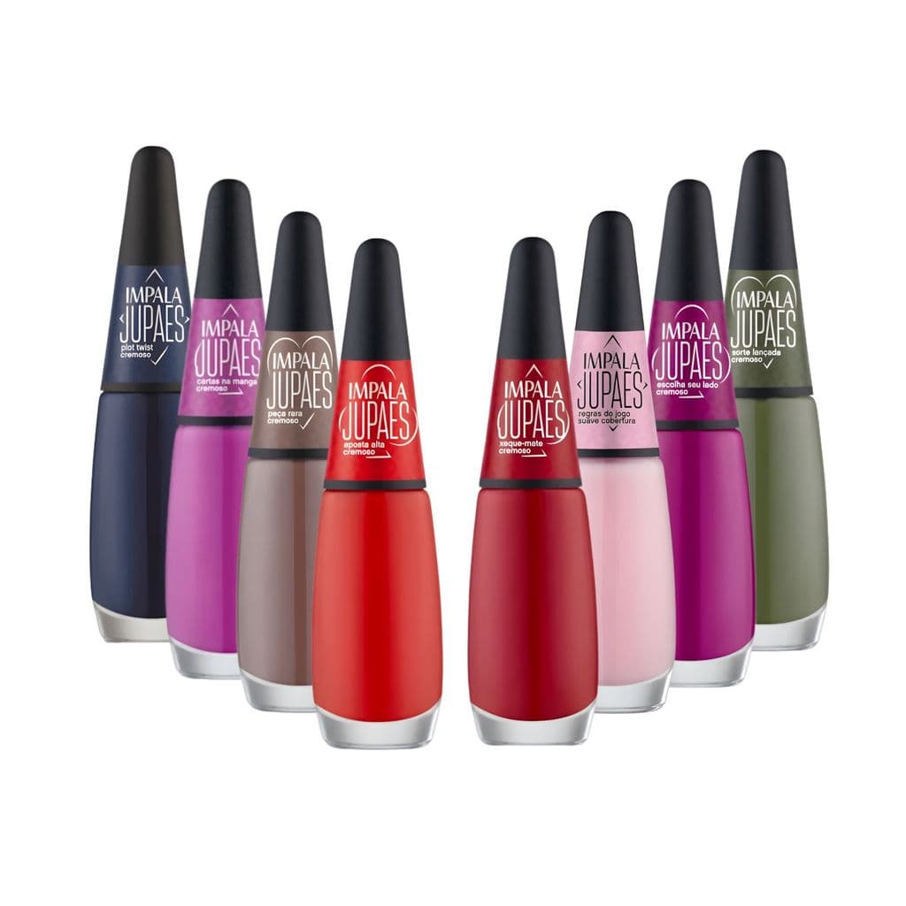 Kit 8 Esmaltes Impala Coleção Virando o Jogo Ju Paes 7,5ml
