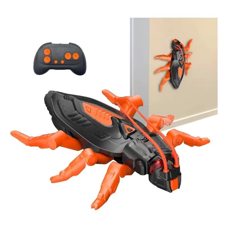 Brinquedo Barata Lagartixa Controle Remoto Total Anda no Chaw e na Parede Recarregavel