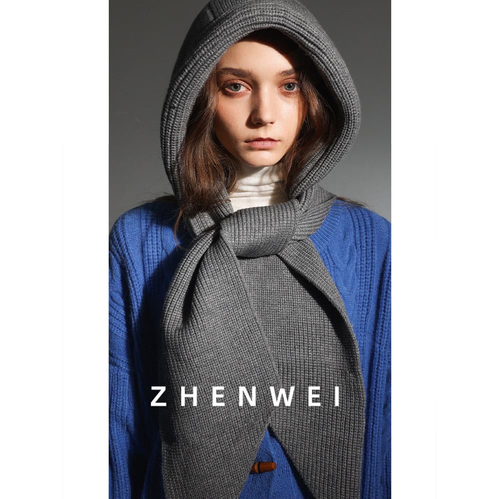 Balaklafa chapéu de malha com capuz cachecol chapéu babador xale de uma peça feminino inverno masculino chapéu de lã cin