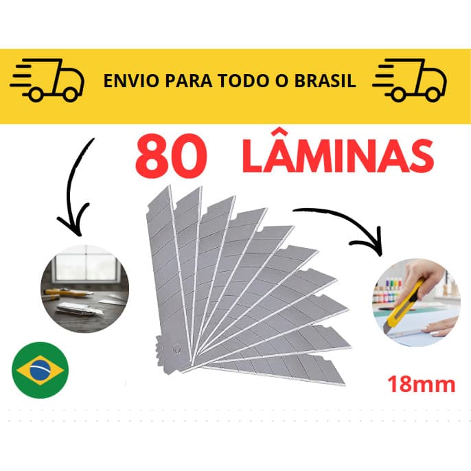 Estilete de precisão /10 a 100 lamina / Lâmina de Estilete / cortador / estilete profissional / 18mm