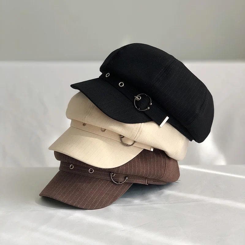 Boné Feminino com Viseira, Estilo Cabbie, Fiddler, para Inverno e Primavera, Boné Octogonal Paperboy, Presente para Meni