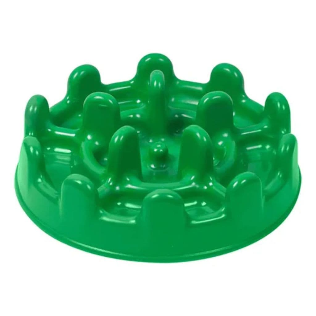 Comedouro Lento Pet Fit Grande Pet Games Para Cães Cachorro Cor Verde