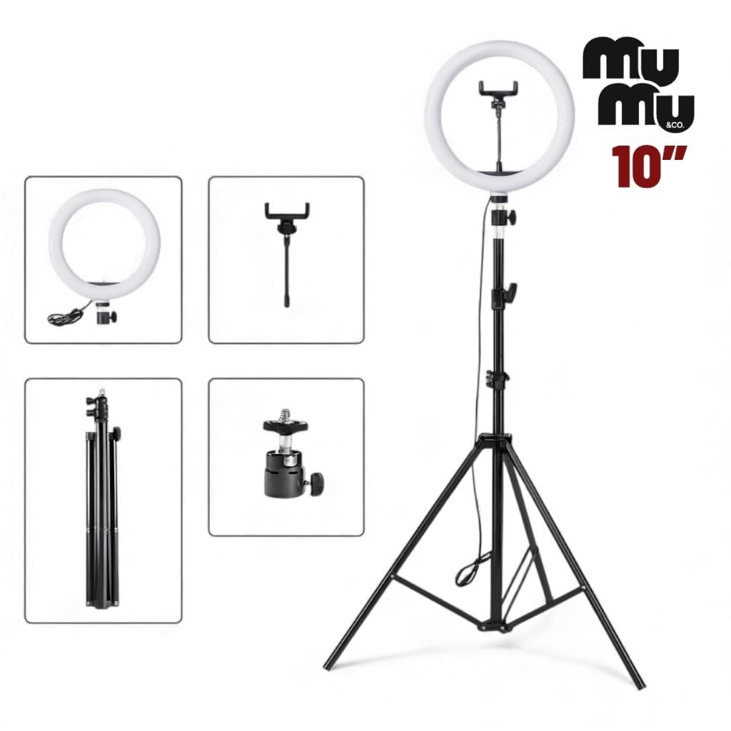 Iluminador Ring Light 10 Polegadas Com Tripé De 2.10 Metro