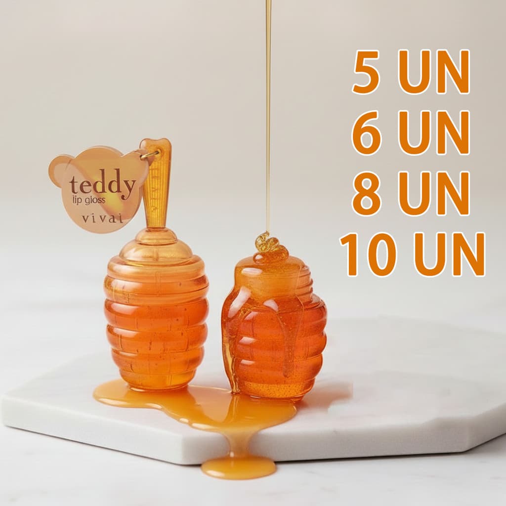 Vivai Teddy lip gloss Óleo de lábios de brilho de mel de fruta