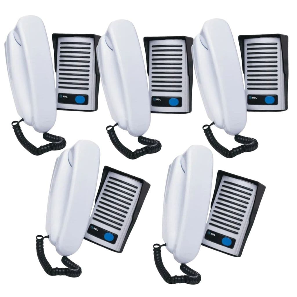 Kit 5un Porteiro Eletrônico HDL F8 NTL Interfone Residencial