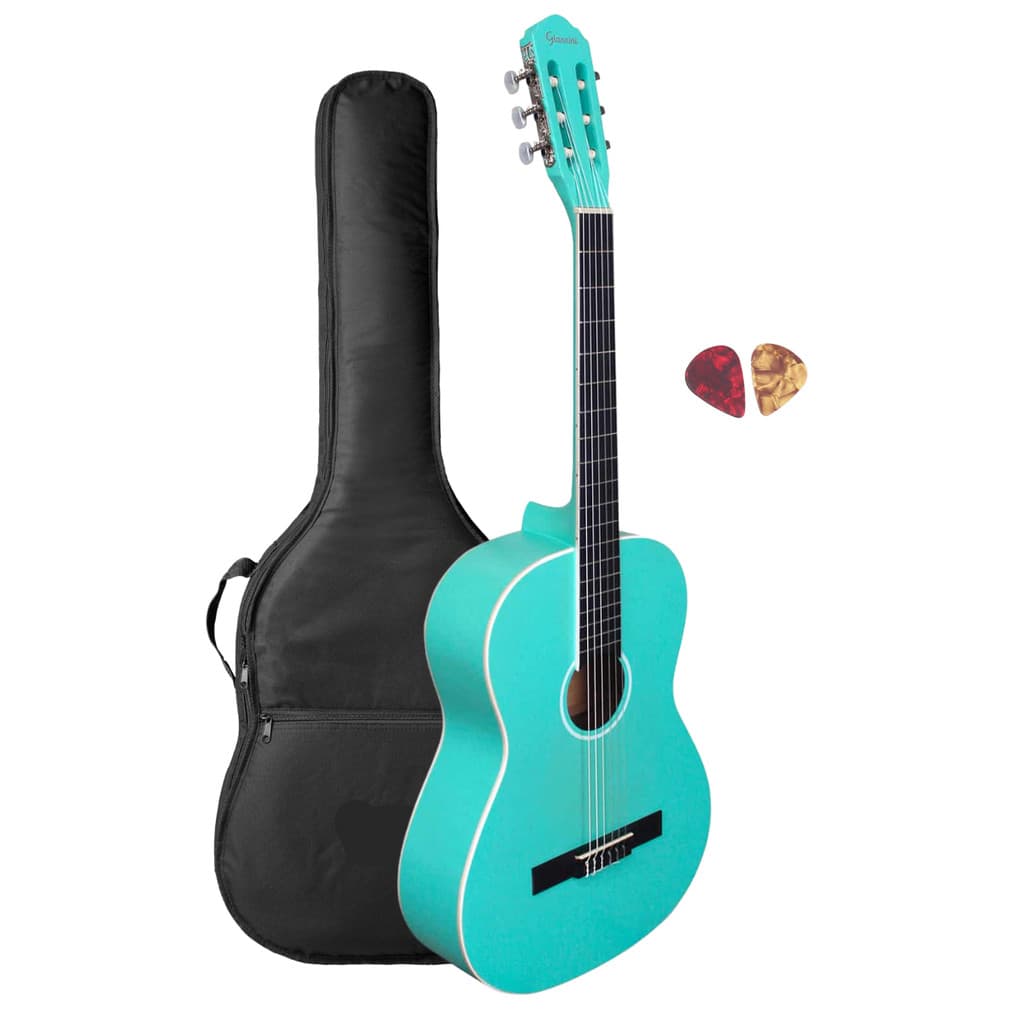 Violão Nylon Giannini N-14 TBS Azul Turqueza Acústico + Capa