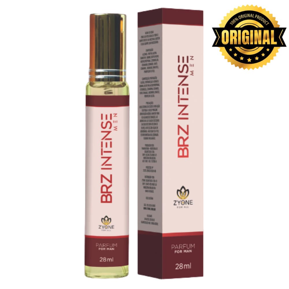 Brz Intense Men Zyone Cosméticos Masculino Parfum 28ml Alta Fixação Essência Premium
