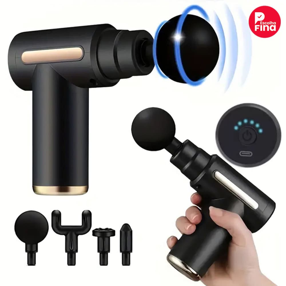 Massageador Elétrico Portátil de Alta Frequência para Uso Profissional em Massagem Muscular