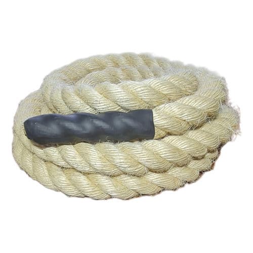 Corda Naval Crossfit Training Sisal Natural 50mm X 8 Metros