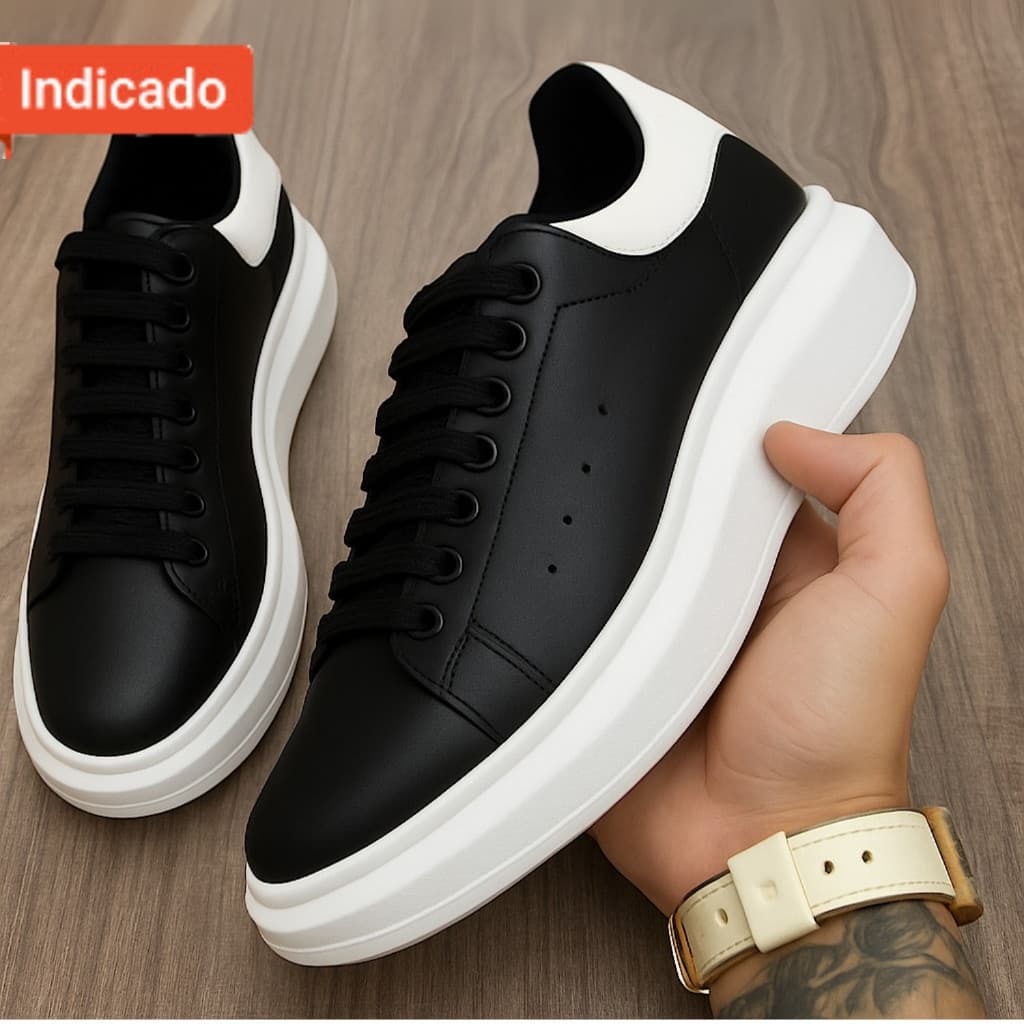 Sapatenis Casual Sneaker Sola Alta Macio Chunky Confortável Estiloso Sola Oversize Lanç