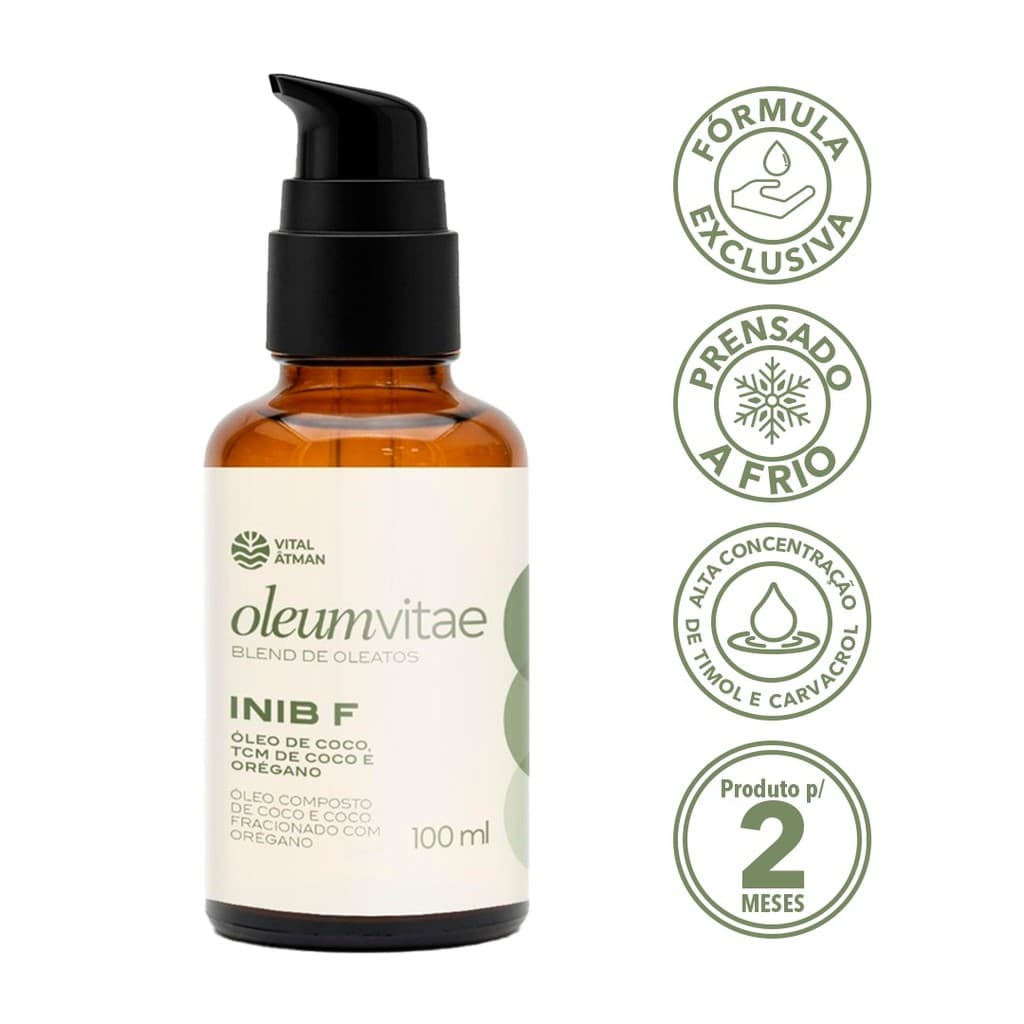 VItal Inib F 100ml Oleum Vitae Óleo de Coco TCM e Orégano