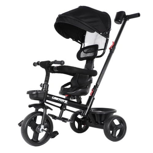 Triciclo Com Empurrador Conforto Segurança Design Moderno Mobilidade Passeio Infantil Preto
