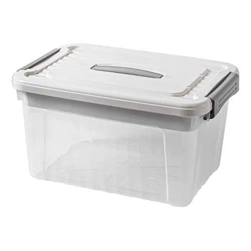 Cesto Multiuso Tampa Organizador Armazenamento Plastico 3 Litros Branco