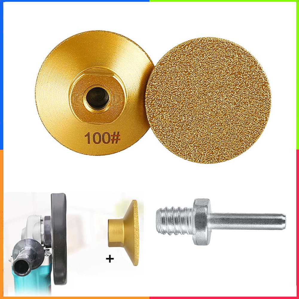 Cabeça de disco para rebarbadora + biela M14  grão 100