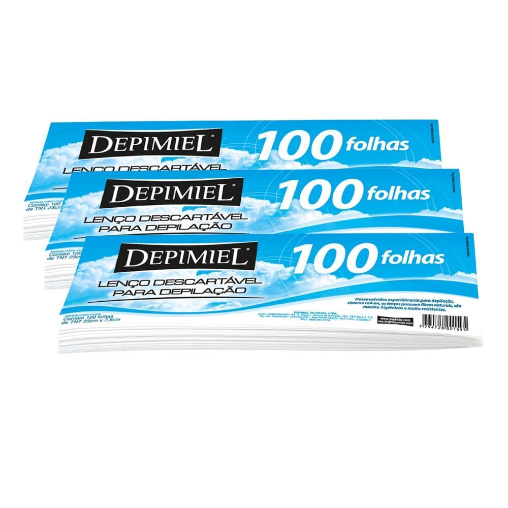 Papel para Depilacao Depimiel c/100 Lenco TNT C/3