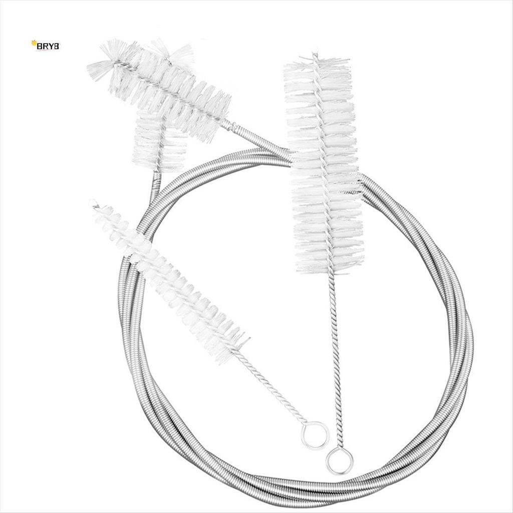 3 Pçs Chifre Francês Trombone Trompete Conjunto De Limpeza De Aço Inoxidável Escova De Náilon Instrumento Musical