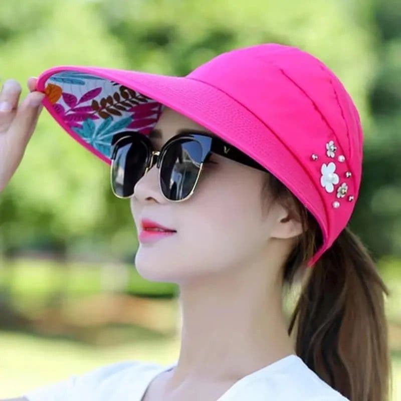 2026Chapéu de sol europeu americano feminino All-Match chapéu de sol ciclismo ao ar livre aba grande chapéu de sol A