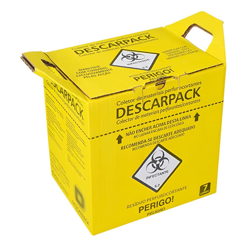 Coletor De Material Perfurocortante 7l C/20 Unds Descarpack