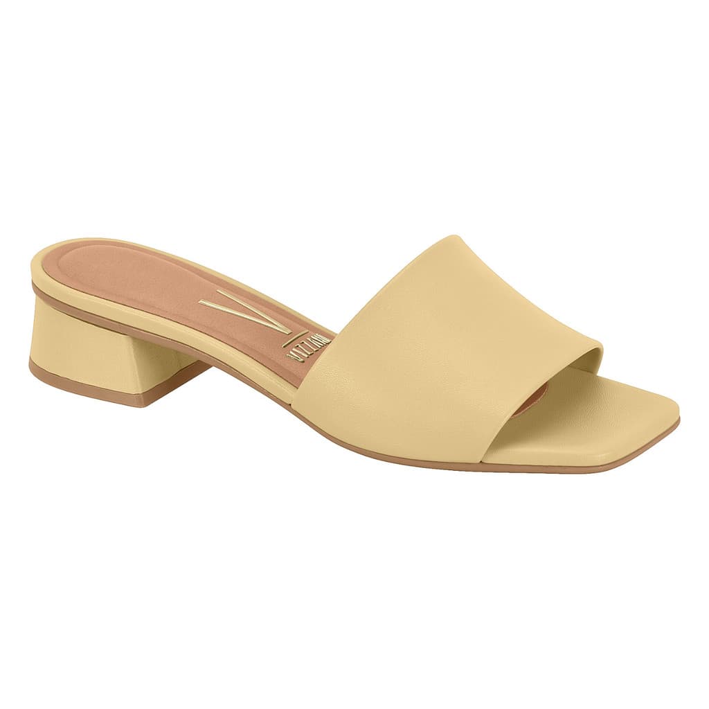 Tamanco Feminino Vizzano Mule Slide Salto Bloco Baixo Casual