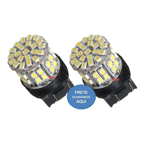 KIT 2 LAMPADA T20 50 LED 1 2 POLO 7440 7443 BRANCA +FORTE