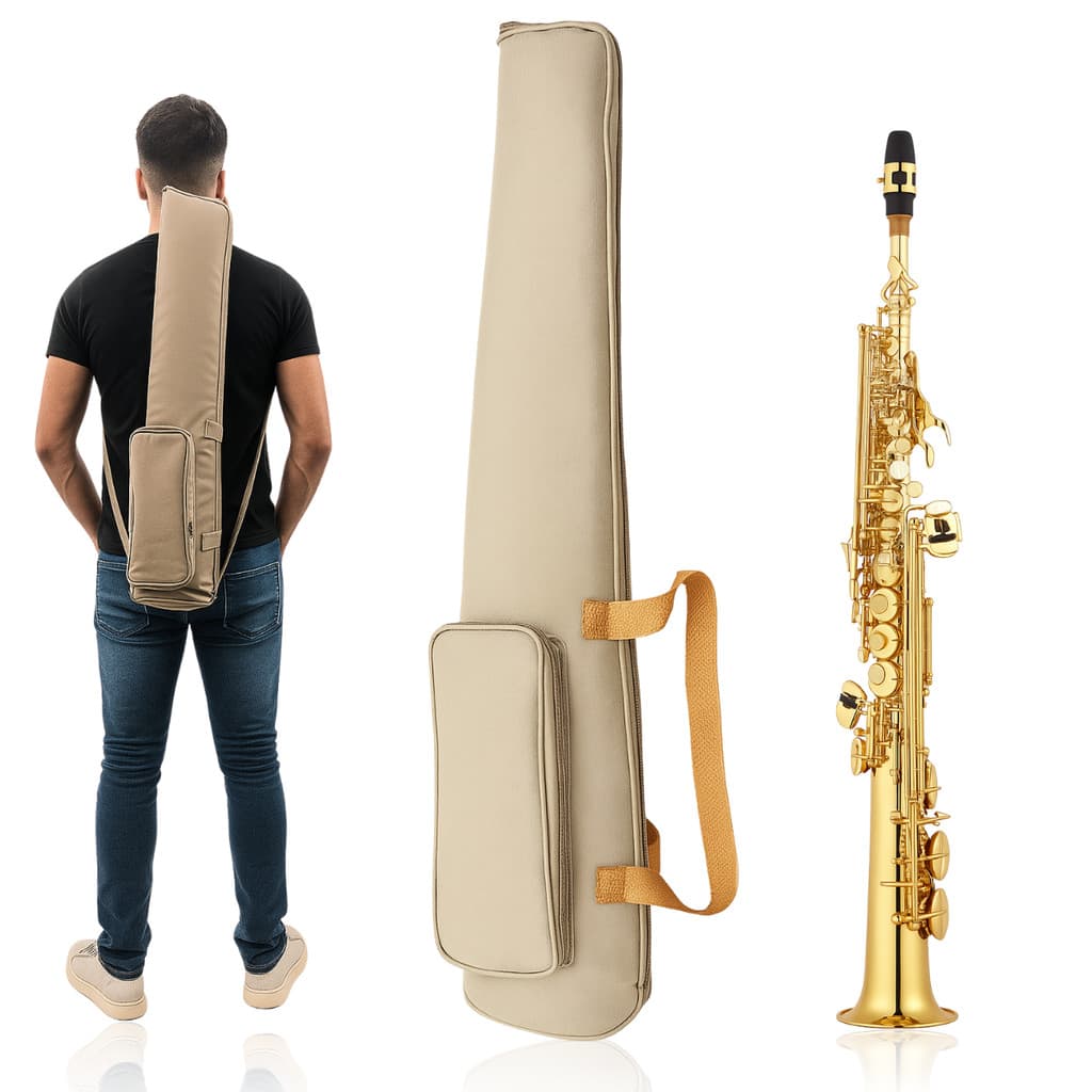 Capa Bag Mochila Top Super Luxo P/ Sax Reto Soprano Clarinet