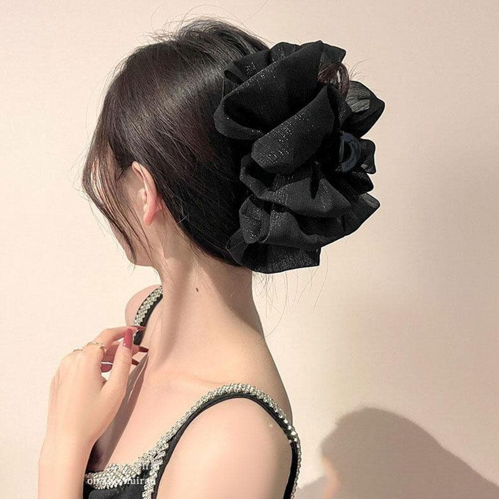Grampo de cabelo com laço grande, acessórios para cabelo, rede de bolhas de fadas, acessórios para pescoço, M3i1 e -- &