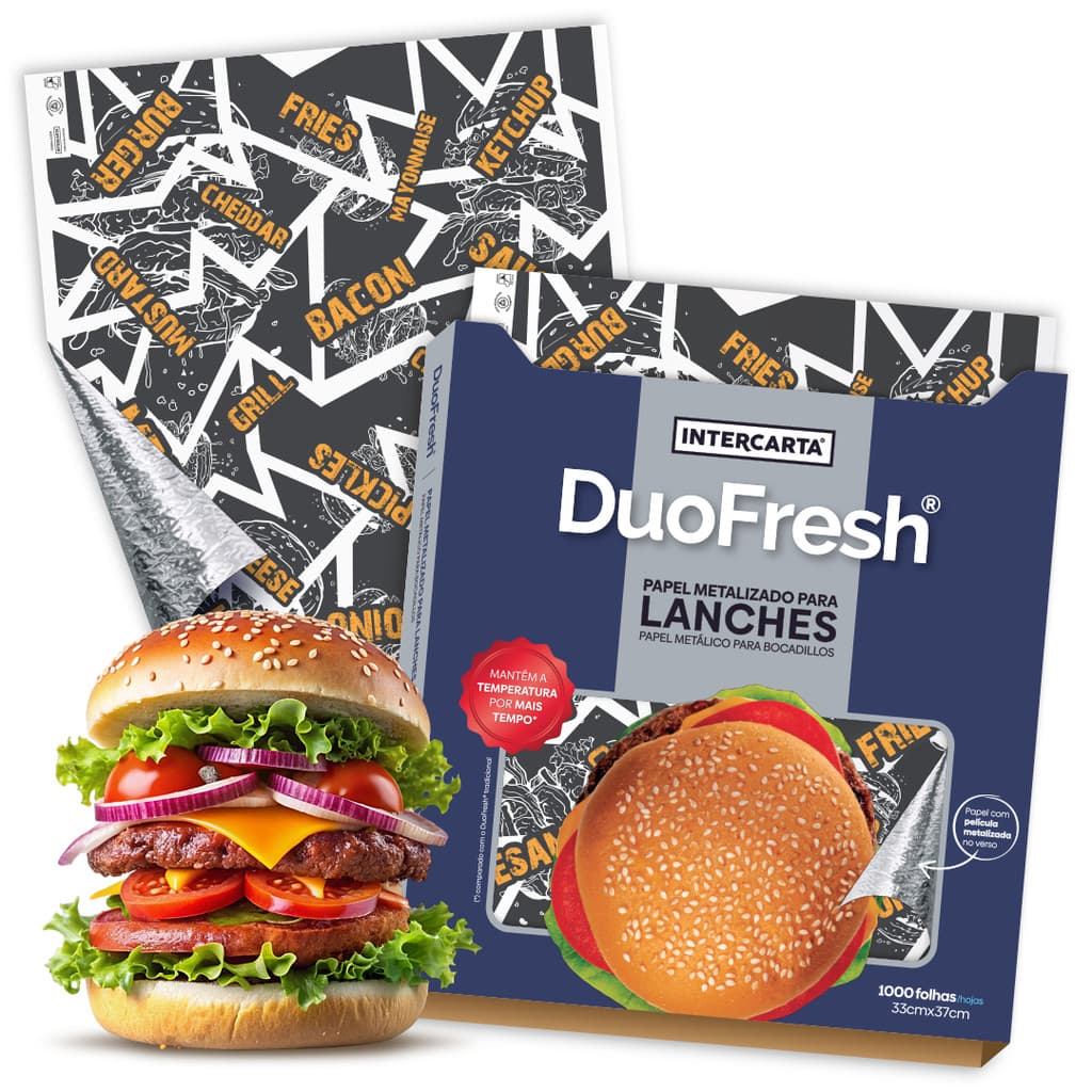 Papel Acoplado DuoFresh Térmico BLACK 33x37cm com 1000 UN