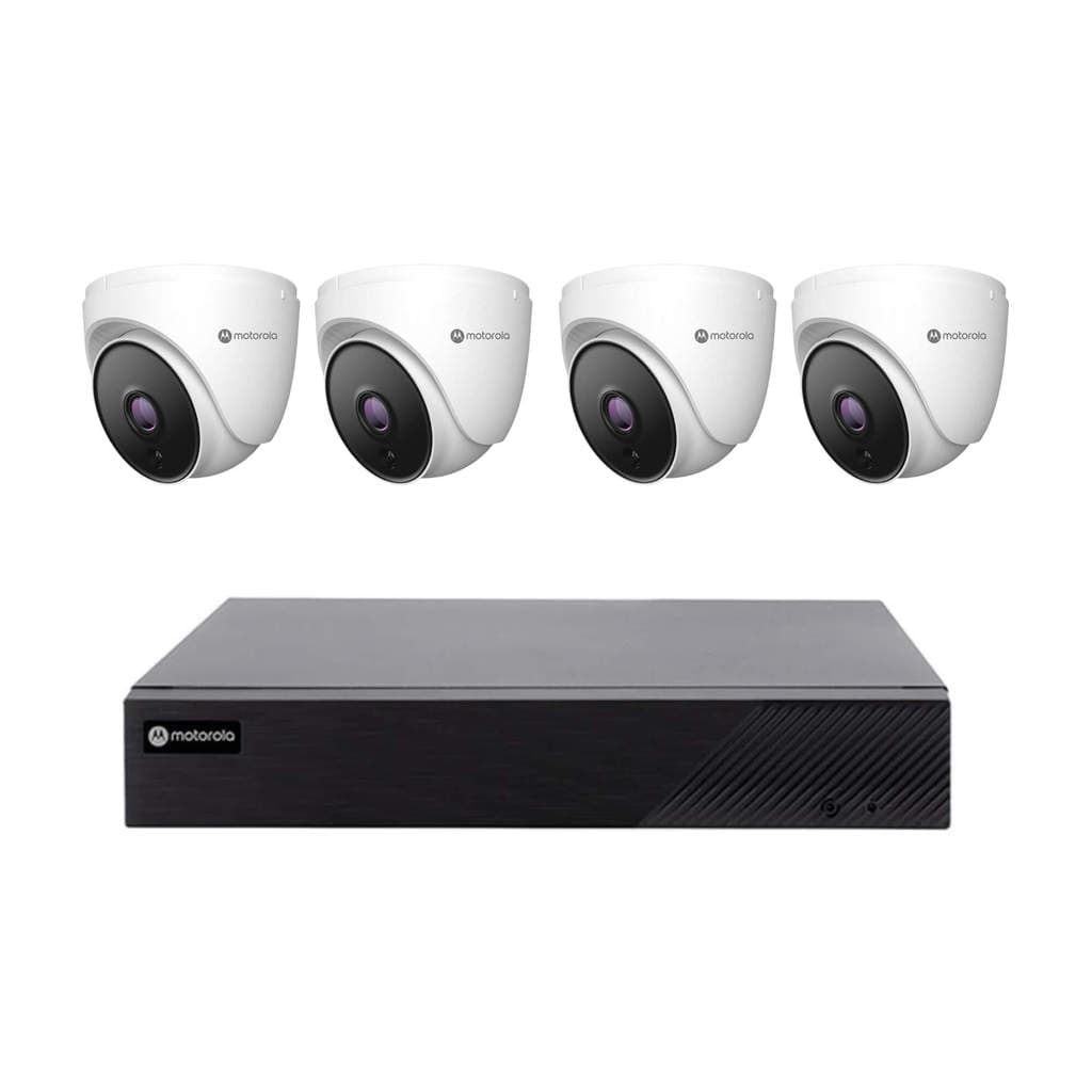 DVR HD 1080 Lite Motorola 4 Canais Híbrido  c/ 1x HD de 1TB + 4 Câmeras Dome 2MP Motorola