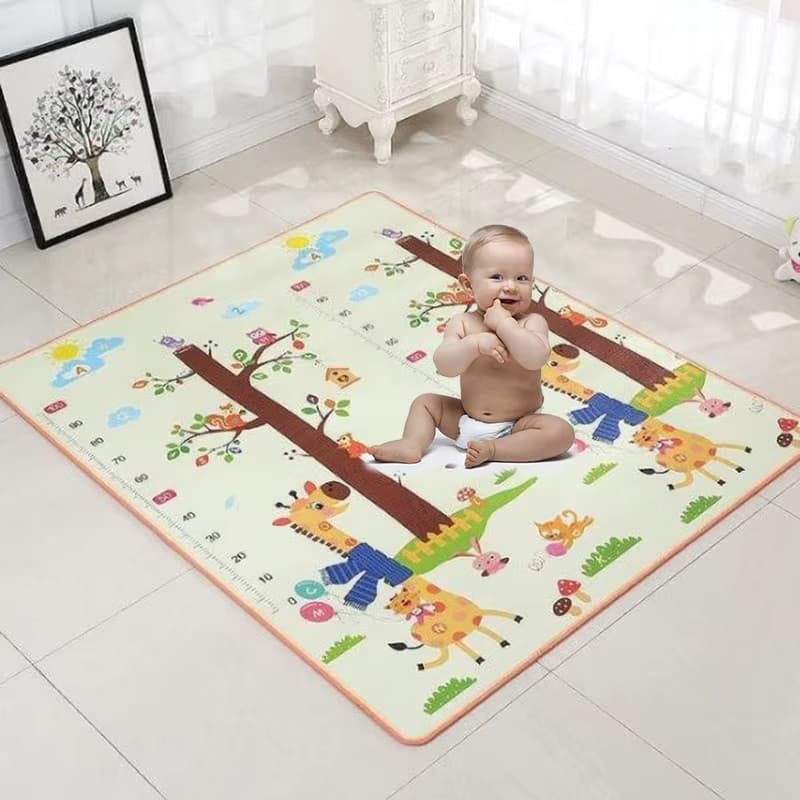 Tapete Infantil de Atividades 120x90cm | Espuma Educacional Antiderrapante | Impermeável e Fácil de Limpar | Unissex
