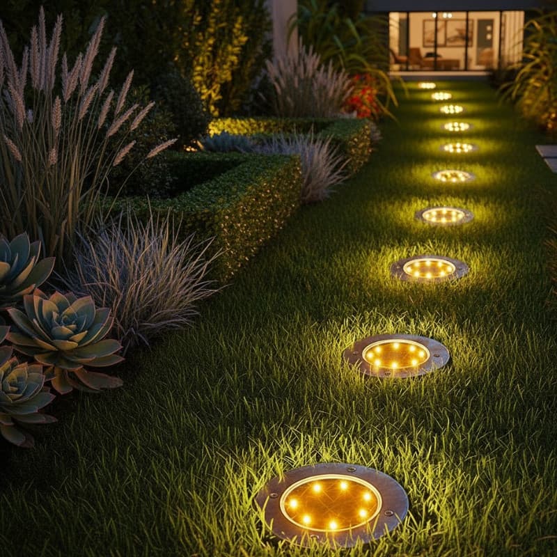 Kit 4 Luminárias Solares para Jardim – LED Alto Brilho / Iluminação Noturna