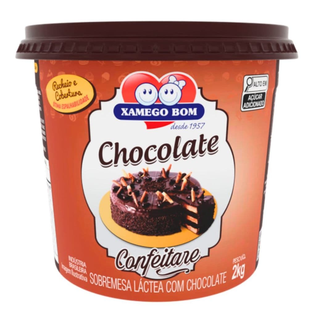 BASE COBERTURA CHOCOLATE 2 KG XAMEGO BOM