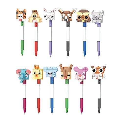 Kit Blocos Encaixe Coloridos 12 Unidades Educativo Desenvolvimento Criatividade Motor