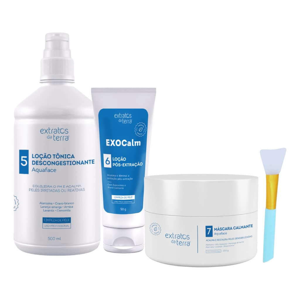 Kit Calmante Para Limpeza De Pele Profissional Com Exossomos