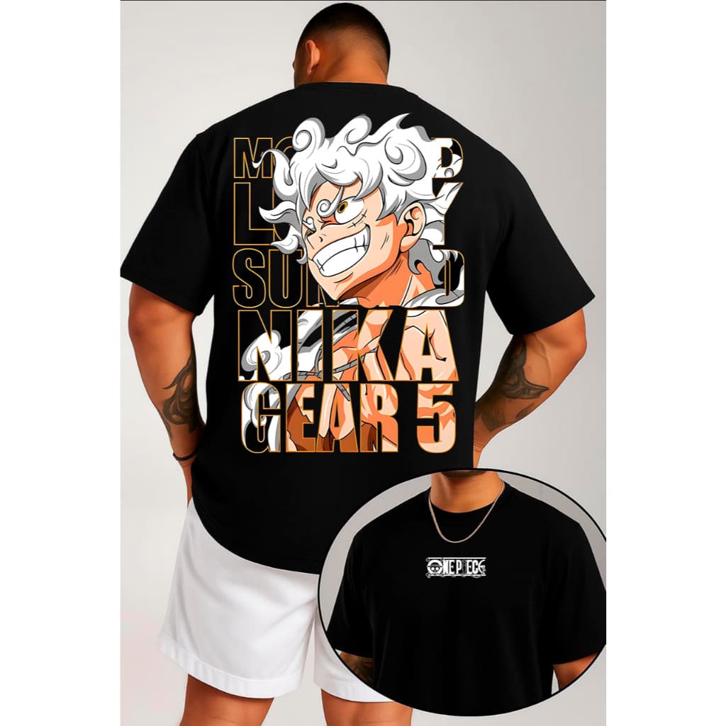Camiseta Masculina One Piece Luffy Sabo Camisetas Camisa camisa Blusa Blusas Premium Anime Exclusiva 100% Algodão Estil