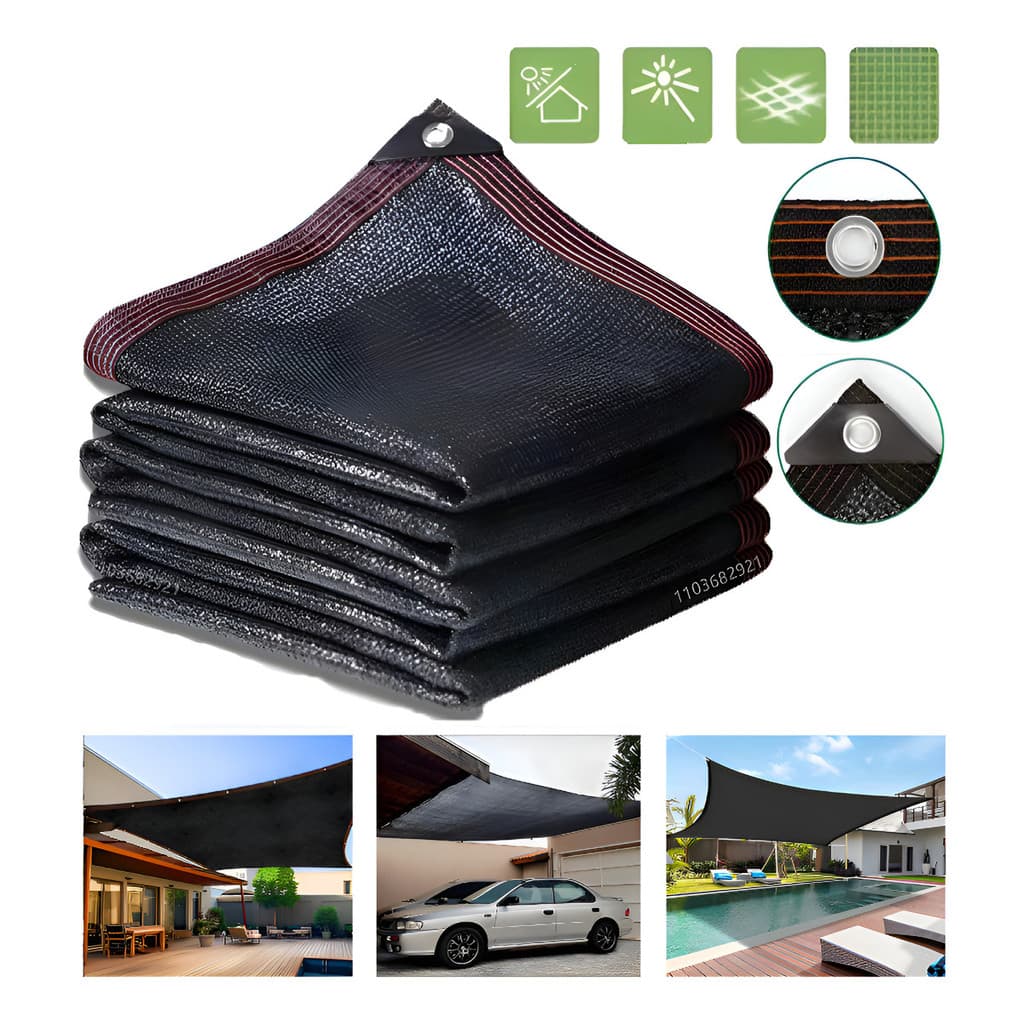 Tela Sombrite Lona Sombra Solar 80% 5x6 Bainha Alças Fortes