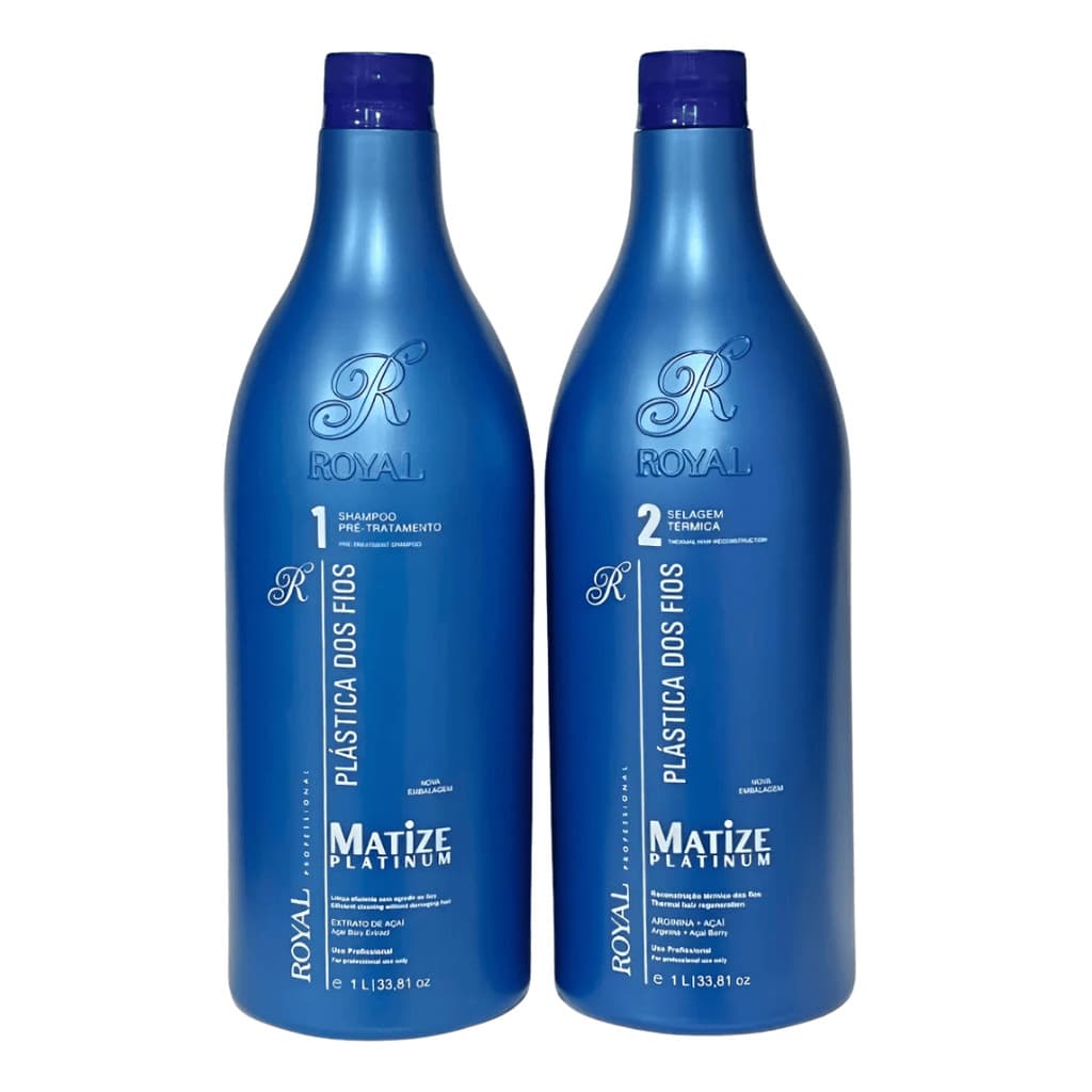 Kit Escova Progressiva Plastica dos Fios Matize Royal - 2x1lt