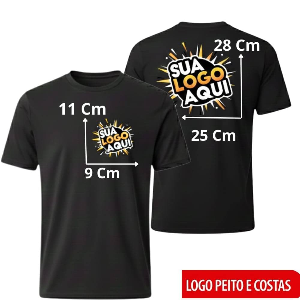 Camiseta Unissex Personalizada Com Sua Logo Camisa 100% Algodão