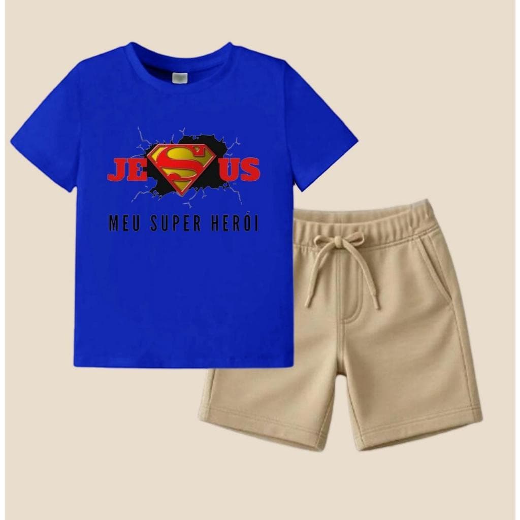 Conjunto Infantil Masculino Camiseta e short Varias estampas JSH