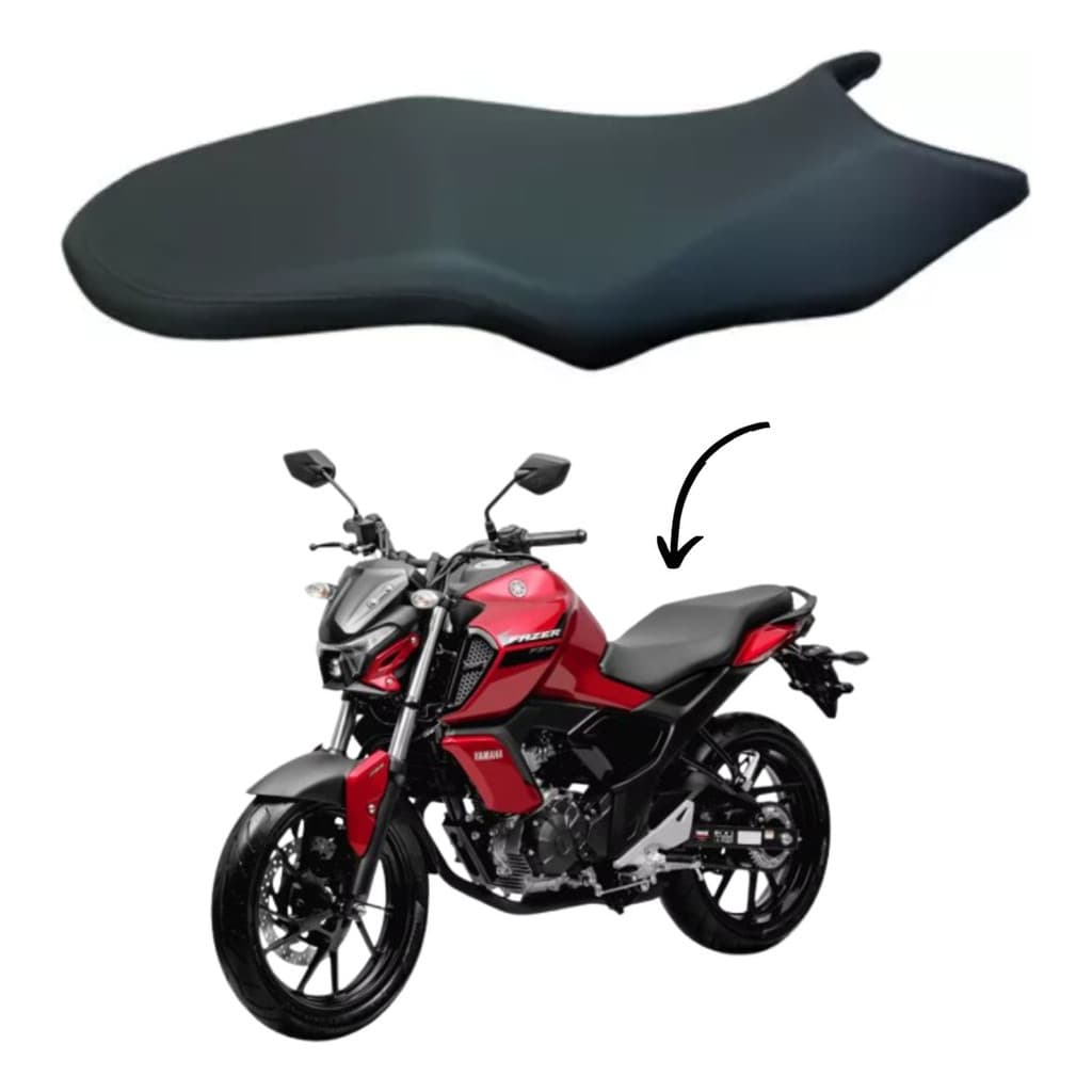 Capa de Banco Yamaha FZ 15 Preta 2022 a 2025 Material Premium Ajuste Exato Visual Original