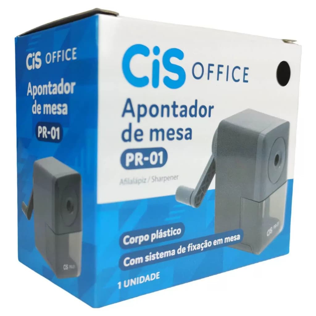 Apontador De Mesa Pr01 Mecânico Com Manivela Cis
