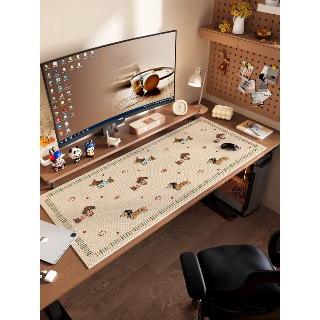 Tapete de mesa para computador, desenho animado, tamanho grande, Mouse, assento de trabalho, dormitório, à prova d'água,