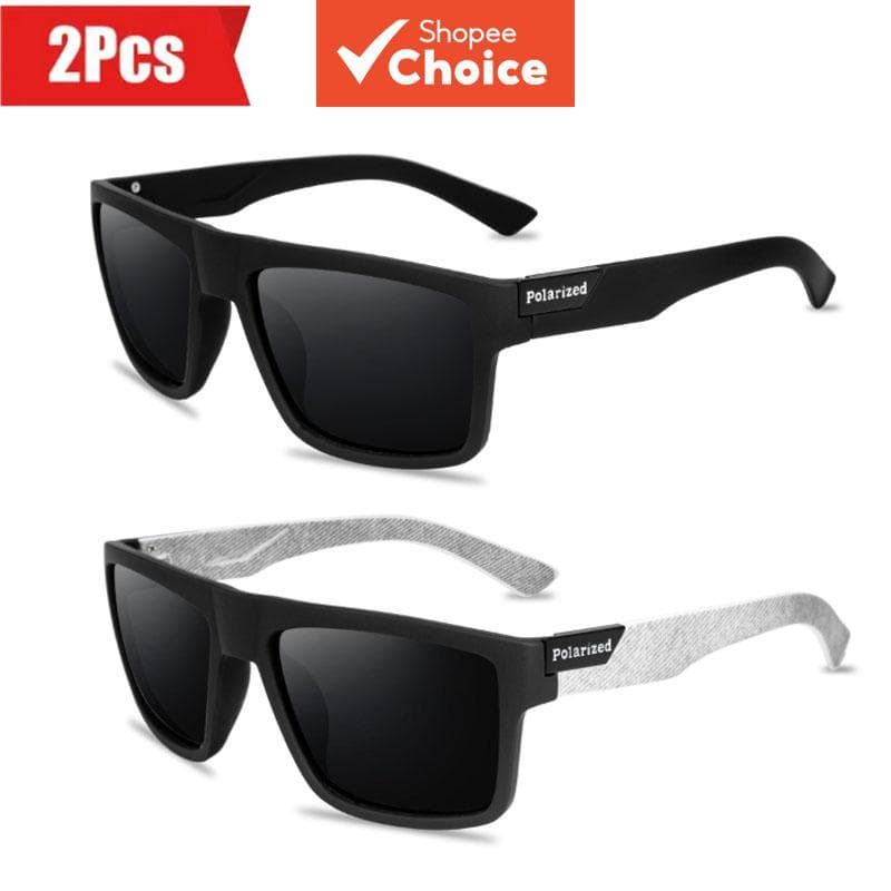 2 Pcs Clássico Quadrado Ciclismo Esportes Óculos De Sol UV Protetor Unissex Ao Ar Livre