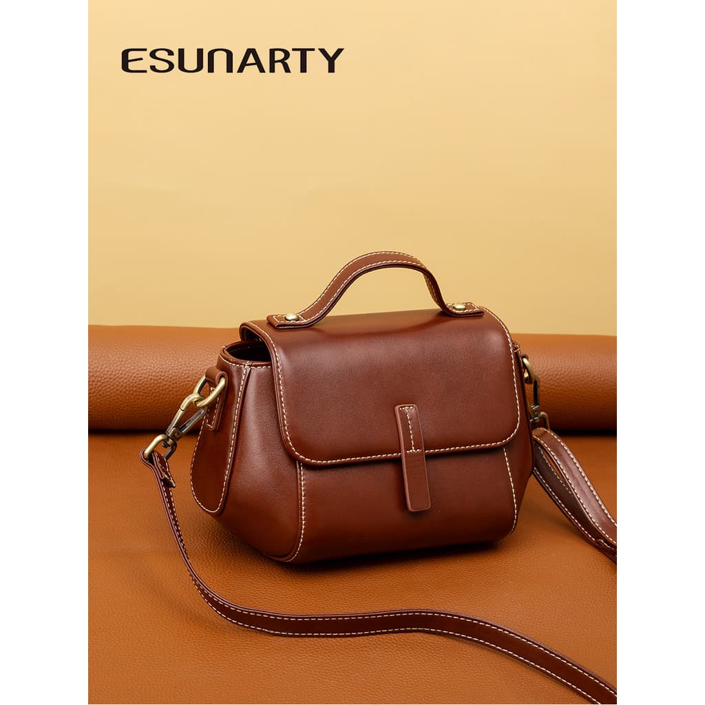 Bolsa mensageiro de couro genuíno genuíno feminino 2026 novo estilo bolsa de couro macio mãe de meia-idade High-End senh