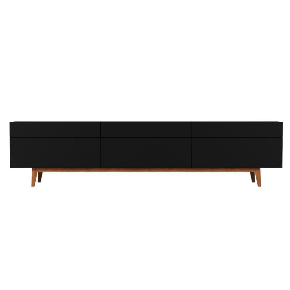 Rack para TV até 85 Polegadas Mazza 3 Gavetas Preto