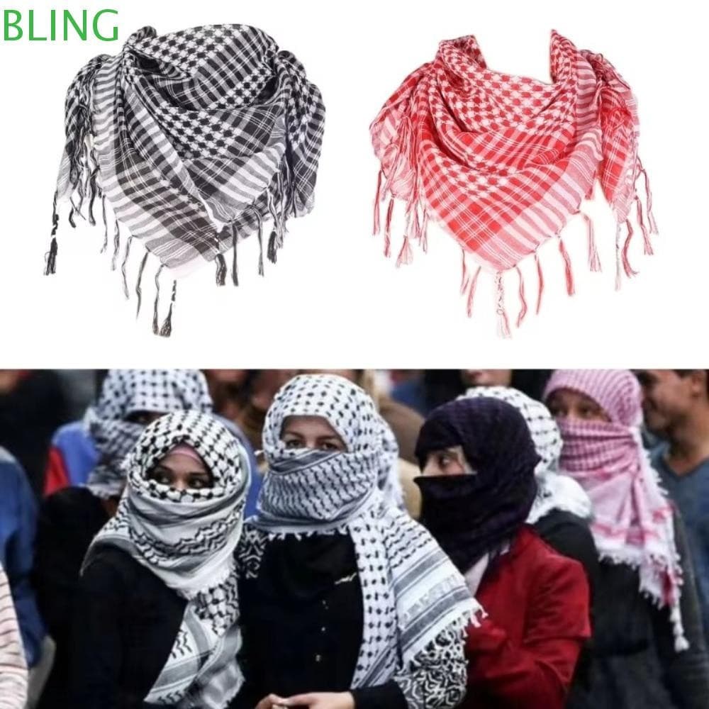 Lenço De Cabeça BLING , Com Borla Grande Árabe Shemagh , Deserto Traje Para Homens E Mulheres