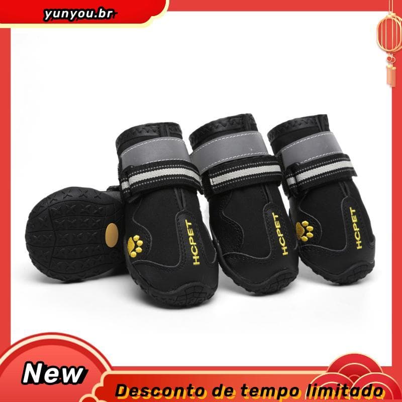 4pçs Sapatos Para Cachorros Grandes/Respirável/Profissional/Antiderrapante/Durável Animal De Estimação/Cnhada