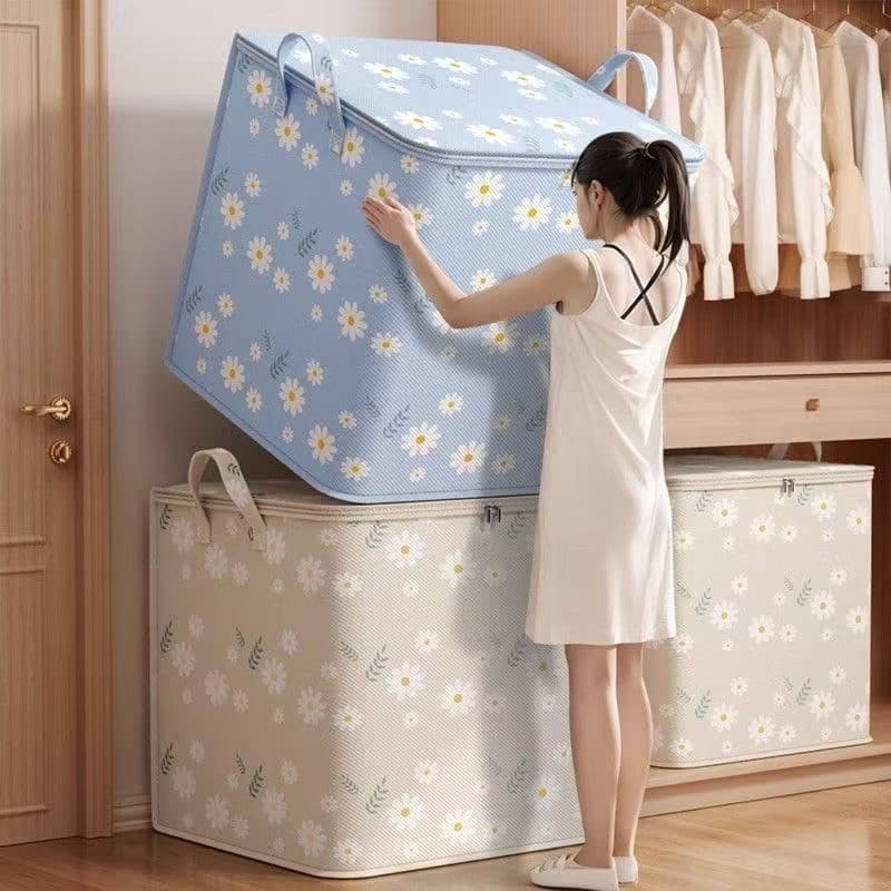 KIT 3 100L/145L/185L Caixa Multifuncional De Armazenamento De Grande Capacidade Para Colchas E Roupas Domésticas
